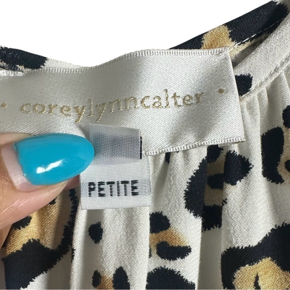 Corey Lynn Calter Arabella Leopard Midi Dress L Petite Spaghetti Strap (No Belt) - Picture 12 of 14